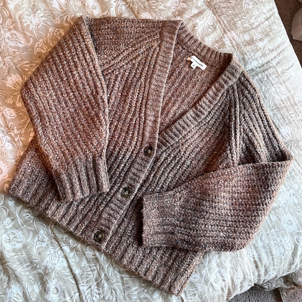 Lucky Brand Brown Knit Cardigan